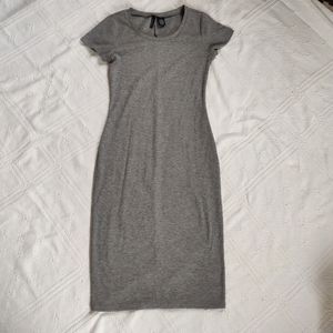 Gray body con midi dress